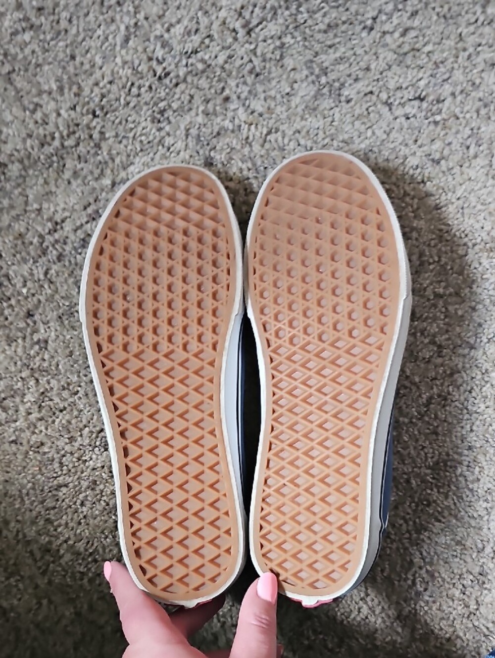 Vans Blue and White Old Skool Low Top Sneakers - Picture 3 of 3